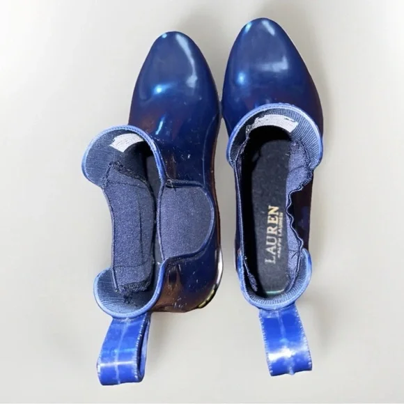 Lauren Ralph Lauren Tally Chelsea Rain Boots Women’s 7 Blue 7B Business - Picture 2 of 4